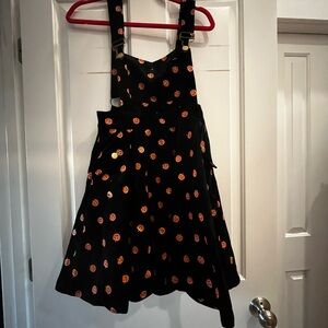NWT Unique Vintage Pumpkin Overall Dress
